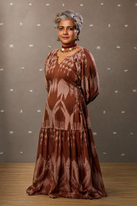Brown Ikat Dress