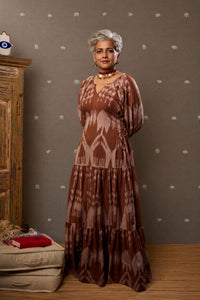 Brown Ikat Dress