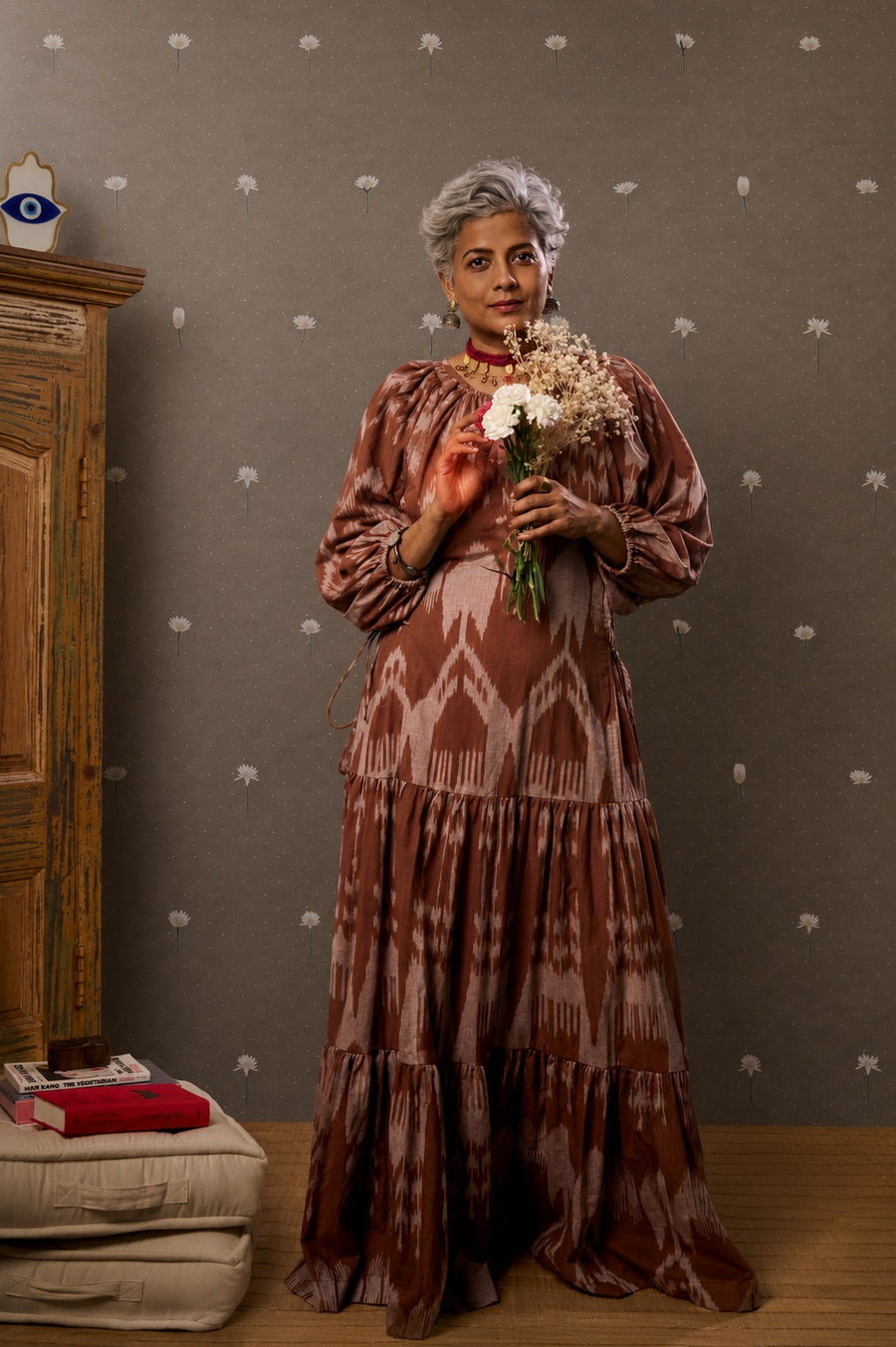 Brown Ikat Dress