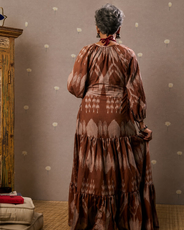 Brown Ikat Dress
