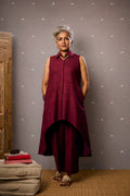 House Of Hamsa Silk Khadi Coords – Royal Shiraz