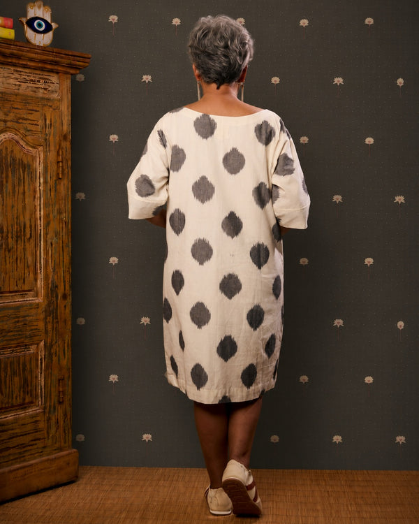House Of Hamsa Ikat Shift Dress- Inkblot