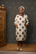House Of Hamsa Ikat Shift Dress- Inkblot