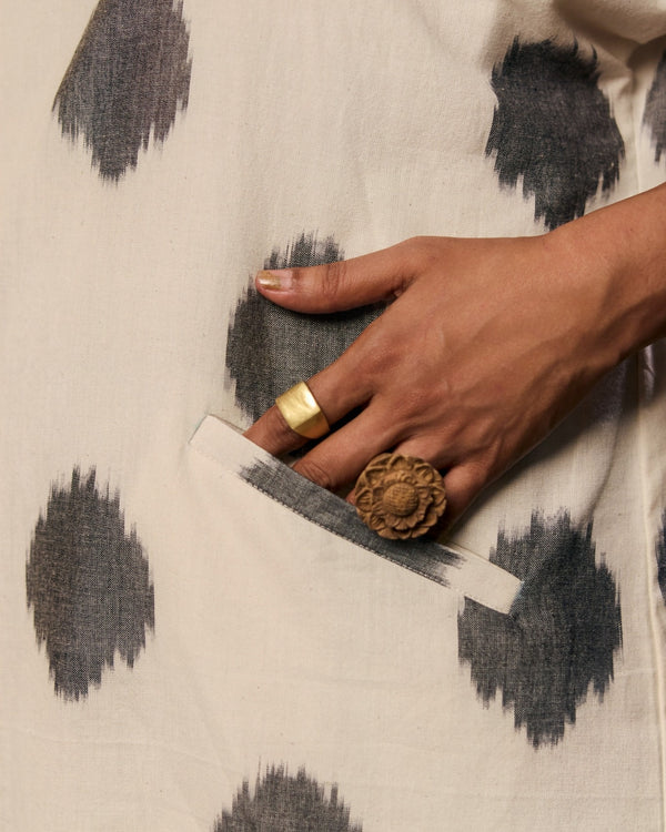 House Of Hamsa Ikat Shift Dress- Inkblot
