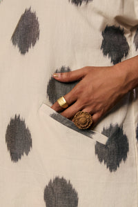 House Of Hamsa Ikat Shift Dress- Inkblot