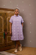 House Of Hamsa Cotton Linen Shift Dress- Love Note