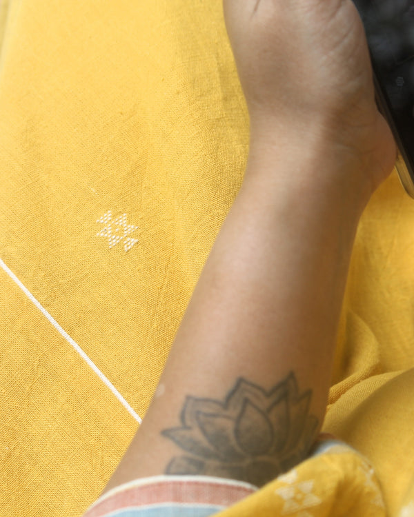 House Of Hamsa Kala Cotton Dress- Sunglow
